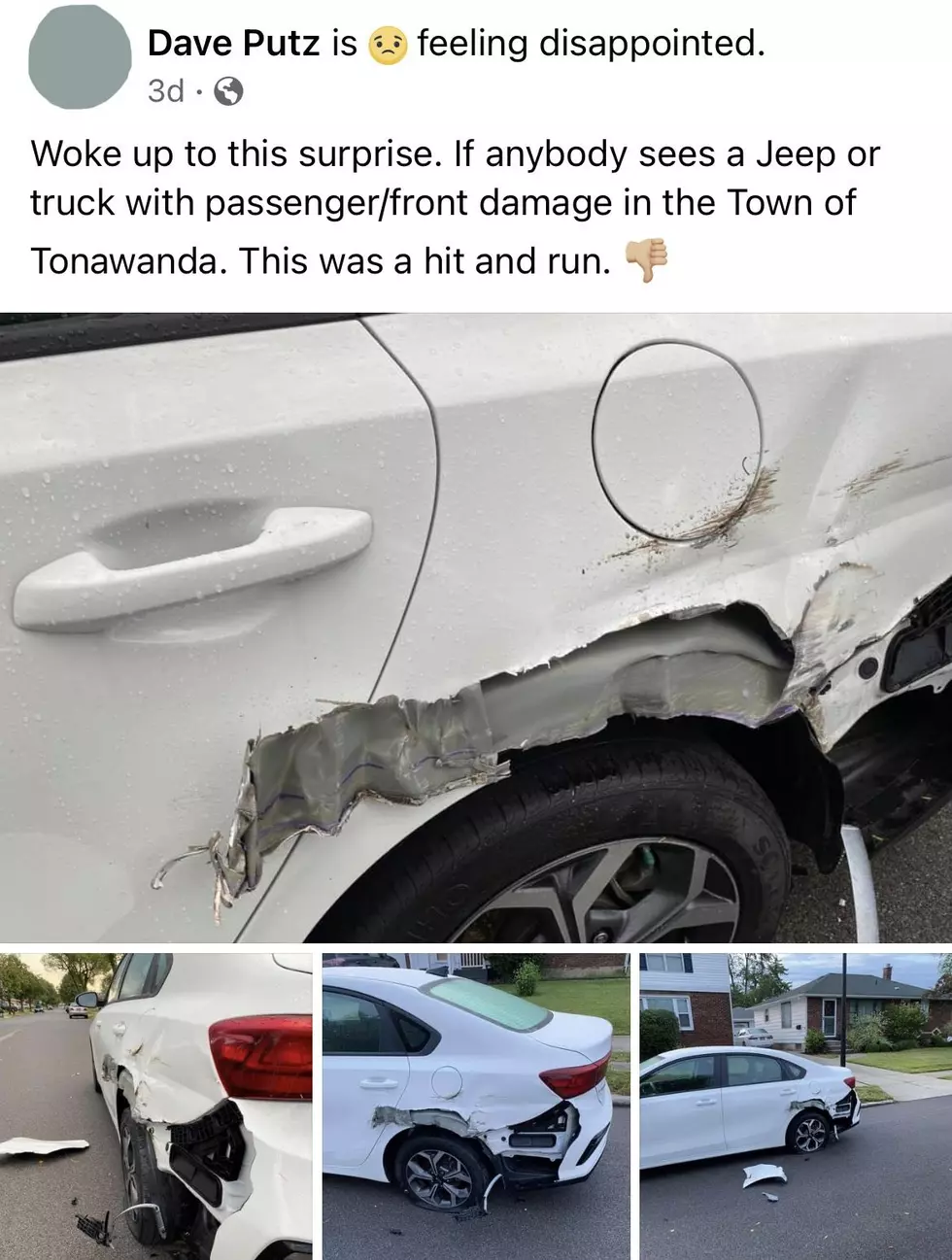 Exclusive Pics of Startling Hit and Run in Tonawanda